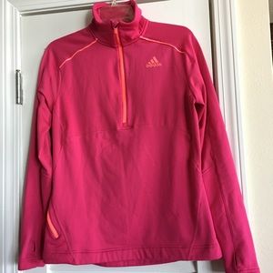 Adidas Quarter-Zip Pink Pullover Climawarm- Womens SZ M